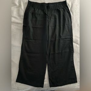 Old Navy linen blend crop wide leg pants